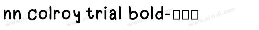 nn colroy trial bold字体转换